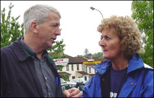 Rs Organisers Dermot Duignam with Sally Ryan