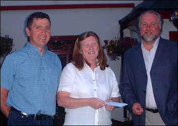 Martin Donnelly with Junior Tour organisers Philip Cassidy and Alice Sherratt