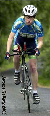 Mary McKee (Cycling Ulster) riding to 2nd place on the stage 2 TT of the Ladies 2Day.