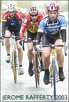 Eddie O' Donoghue Usher Irish RC taking the Crankey Cat 3 climb from O'Sullivan and Slattery before going on to win today